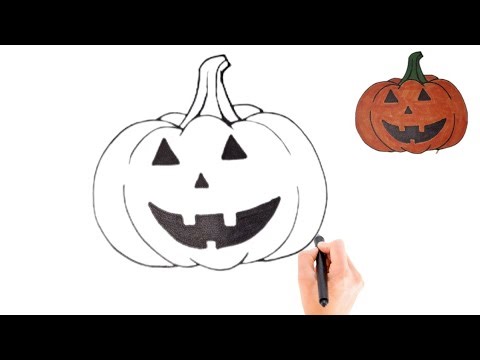How to draw a easy halloween pumkin for kids #halloween #kidslearning #toddlerlearning