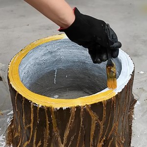 Create tree shaped flower pots with cement and bricks | Random Crafts DIY