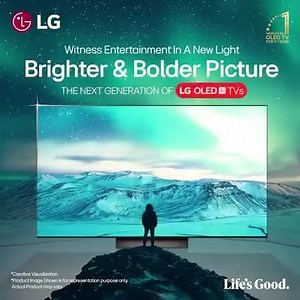 9.8K views · 58 reactions | Experience entertainment like never before with the all-new LG OLED AI TVs. Enjoy brighter and bolder picture quality that brings every scene to life. Know more at https://bit.ly/4dMhY33 #LGOLED #BrightAndBold #ReinventTheFuture #LGAITV #LG #LGIndia #LifesGood | LG Global | Facebook