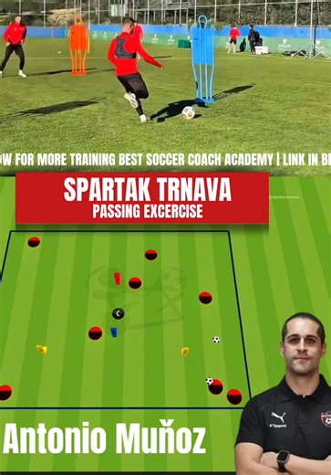 Antonio Muñoz vs Spartak Trnava – Passing Drill For more content, follow best.soccer.coach #SoccerTraining #PassingDrill #AntonioMuñoz #SpartakTrnava #FootballSkills