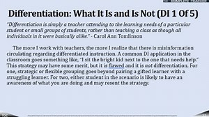 COMPLETE TEACHER Lesson 22 - Differentiation: What It Is and Is Not (Di 1 Of 5)