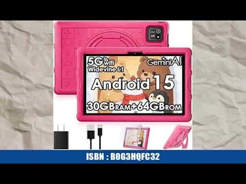 ZENTALITY Kinder Tablet 10 Zoll Android 15 mit 30GB RAM + 64GB ROM(2TB), 5G WLAN 6, Widevine L1,