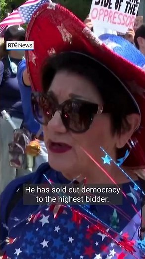 Trump basks in birthday military parade as protests sweep US