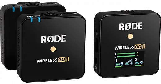 RODE Wireless GO II 2-Person Compact Digital Wireless Microphone System/Recorder (2.4 GHz, Black)