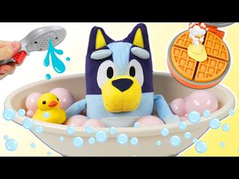 Helping Bluey With Her Bubble Bath Morning Routine!