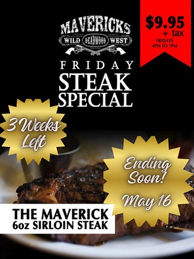 Mavericks Steakhouse Deadwood on Reels