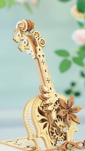 ROKR Magic Cello Mechanical Music Box 3D Wooden Puzzle AMK63 | ROKR