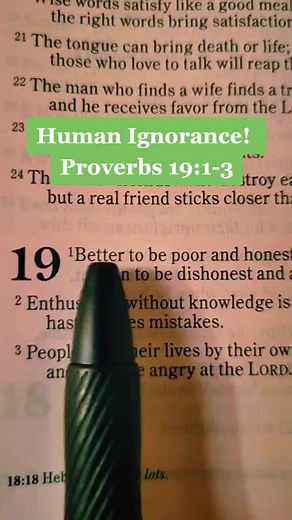 Human Ignorance! Proverbs 19:1-3 NLT #scriptures #scripture #scriptureofthenight #nightbibleverse #bible #bibleverse #biblereading #biblestudy #gospel #proverbs #ignorance #fool #mistakes #christian #christiantiktok #Jesus #JesusChrist #God #Godbless #fyp