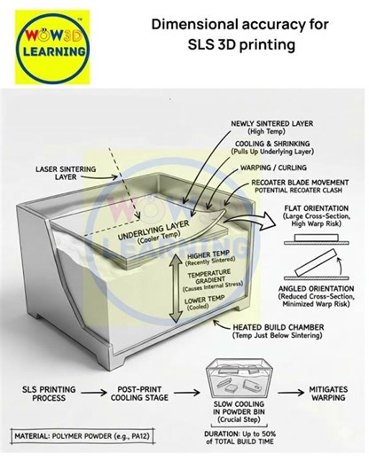 Dimensional accuracy for SLS 3D printing