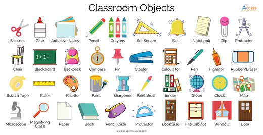 ▷ Objetos Del Salón De Clases En Inglés | Academia Access