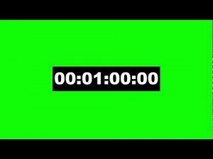 timecode 60s animation - green screen effect
