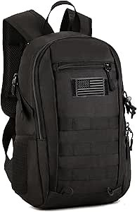 ArcEnCiel 10L/20L Mini X-Small Tactical Backpack MOLLE Daypack Gear Pack Camping Bag with Patch