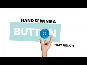 Hand sew a button that fell off a blouse