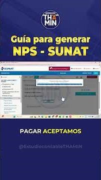📌 Cómo generar tu NPS en SUNAT paso a paso (Guía práctica 2025)