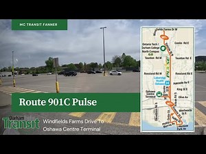 Durham Region Transit Route 901C - Windfields Farms Drive To Oshawa Centre Terminal - Full Route