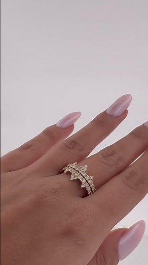 Anillo oro amarillo y diamantes