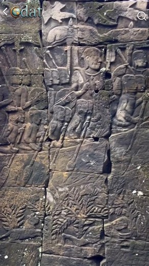 Ancient Stone Relief carving from Bayon Temple in Cambodia #ancient #relief #Carving #bayontemple