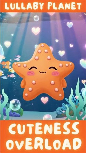 Cute Baby Starfish Lullaby 🐬 Soothing Sleep Music & Water Animation