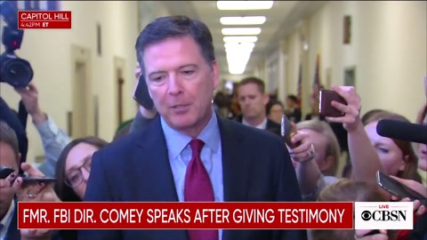 Ex-FBI chief James Comey speaks after House hearing
