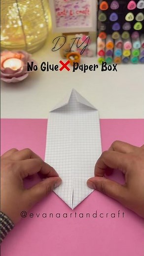 DIY No Glue Paper Box 📦 Easy Paper Craft Idea #diy #craft #handmade