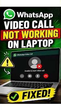 WhatsApp Video Call Not Working on Laptop? Fix It Fast! 💻 #Shorts #WhatsApp #PC