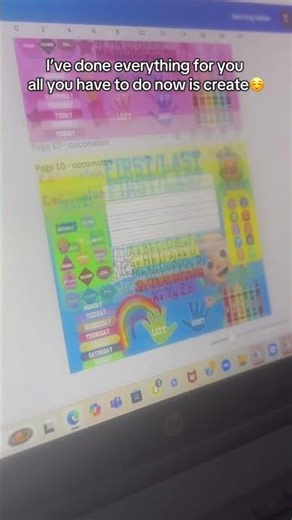 Kids learning table templates 🌸