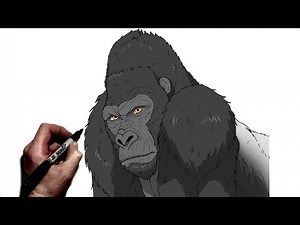 How To Draw A Silverback Gorilla | Step By Step |