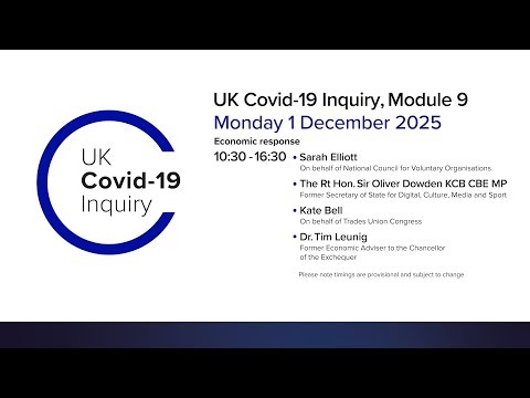 UK Covid 19 Inquiry - Module 9 Hearing - 01 December 2025 PM