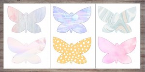 Pastel Butterfly Cut-Outs Paper Templates
