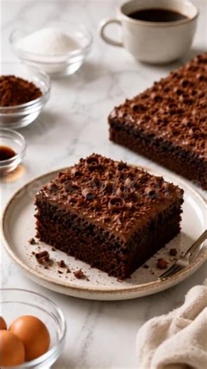 This Chocolate Sheet Cake Disappears Every Time 😍🍫 #cake #recipe #baking #thebakefeed #food