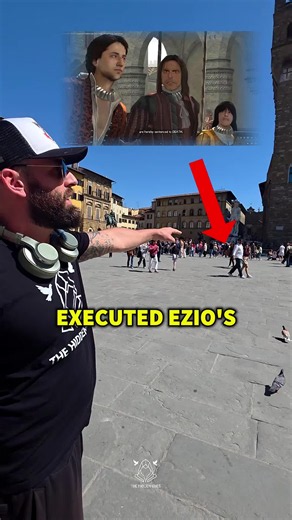 Bro pointed at the exact spot where Ezio lost his Family #ezioauditore #AssassinsCreed #assassinscreed2 #clipacworld #firenze🇮🇹