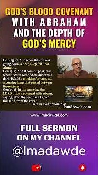 God's Blood Covenant with Abraham and the Depth of God’s Mercy