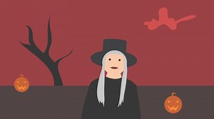 Animated Halloween day flat design illustration