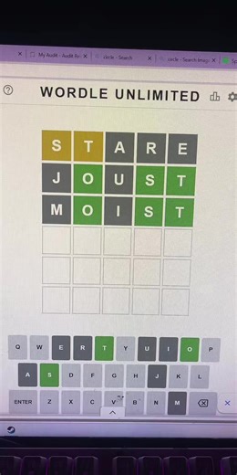 Clips from last night #wordle