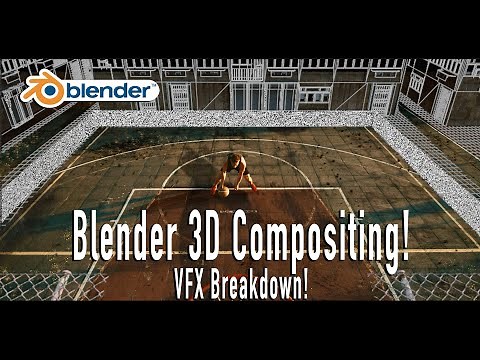 Shooting Hoops: Blender 3d Environment w/ Live Action shot: VFX Breakdown