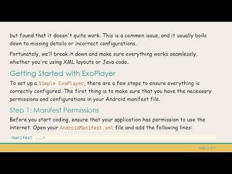 How to Create a Simple ExoPlayer for Streaming Video from a URL in Android