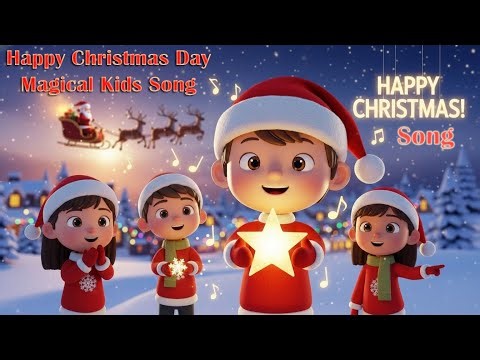 Happy Christmas Day 🎅✨ Magical Kids 3D Song | Cute Christmas Dance & Winter Fun Animation