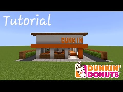 Tutorial: How to make a Dunkin' Donuts IN MINECRAFT!!!!!(2023 City Build)