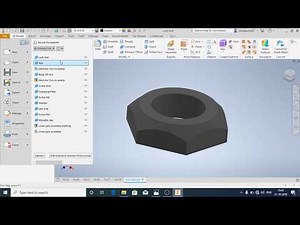 Autodesk Inventor-2020 Washer,Nut,Lock Nut of Machine Vice