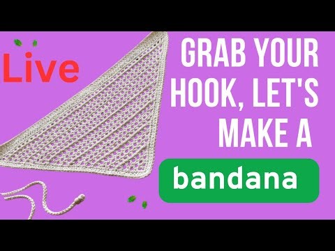 Easy Crochet Granny Stitch Bandana