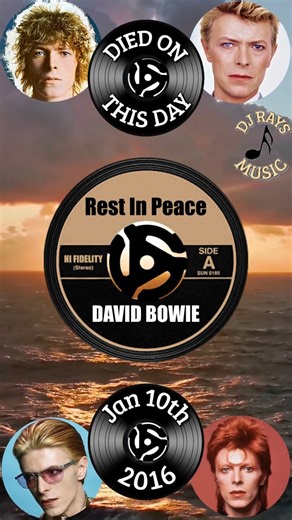 R.I.P. DAVID BOWIE Died On January 10th, 2016 "ASHES TO ASHES" by DAVID BOWIE Song Link: https://djraysmusic.com/r-i-p-david-bowie/ DJ Rays Music | DJ Rays Music