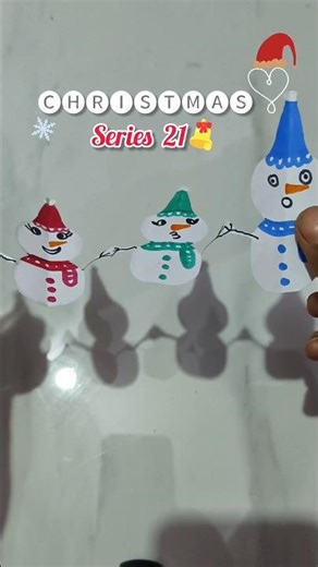 Paper Snowman Chain⛄❄️#diy #craft #petalblushh