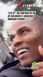 O cantor de funk MC IG foi parado pela Polícia Militar (PM) na tarde desta quinta-feira (1°/5) enquanto dirigia uma Ferrari na Marginal do Rio Tietê, na altura da zona leste de São Paulo. Segundo a PM, o artista, que possui mais de 5 milhões de seguidores nas redes sociais, foi abordado por cometer infrações de trânsito. Ainda de acordo com a corporação, o veículo foi autuado e depois liberado para seguir viagem. Ao perceber a presença do artista, alguns fãs pararam ao lado da abordagem para aco