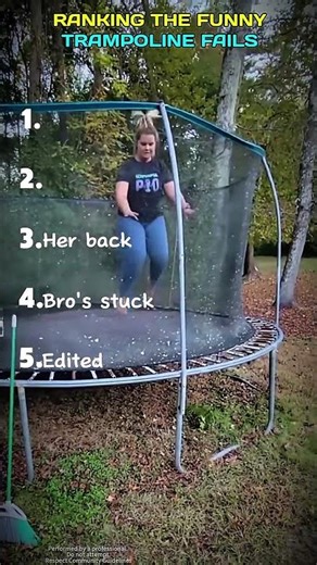 Ranking The Funniest Trampoline Fails 😂🤸 (Top 5 Crazy Moments!)#shorts #usa #trending