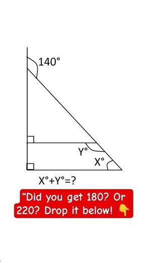 The Hardest "Easy" Geometry Question! 🧠 #math #shorts​Can you solve for X + Y? 📐 #puzzle #logic