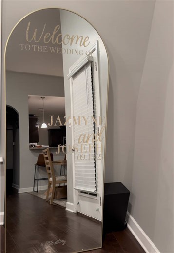 DIY Wedding Mirror Welcome Sign Tutorial