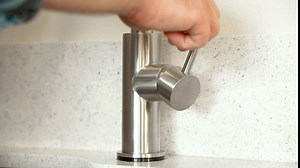 Dura Faucet RV Streamline Single Handle Pull-Down Kitchen Sink Faucet - Optional Deck Plate (Brushed Satin Nickel)