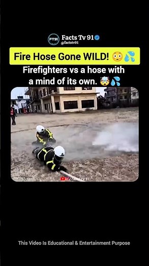 When a Fire Hose Decides to Go Wild 😳💦🔥