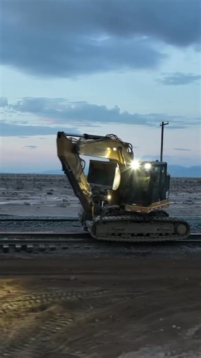 Joshua Grading bringing her home after an all-nighter repairing some washed out train tracks and of course, Baja Designs lights the way for them. | Baja Designs