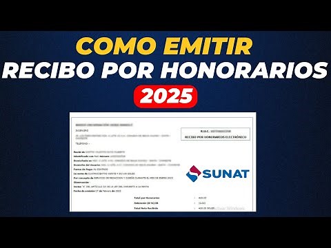 ✅ Cómo emitir Recibo por Honorarios electrónico SUNAT 2025 - tutorial paso a paso